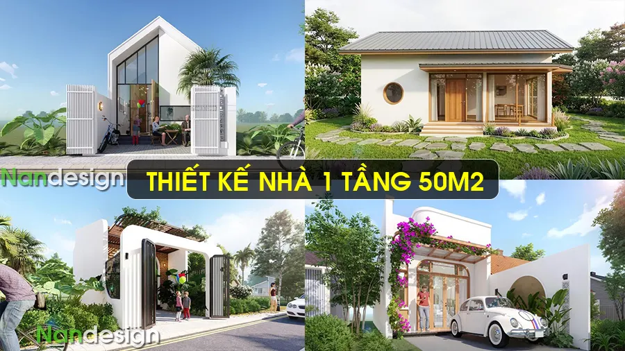 65+ Mẫu Thiết Kế Nhà 1 Tầng 50m2 Đẹp Tiện Nghi Giá Rẻ